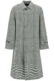 BURBERRY houndstooth car coat with