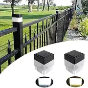 Outdoor LED Solar Fence Lights Square Waterproof LED Solar Light Fence Post Pool Garden Lamp Warm White Street Light Garden Decoration 1PC