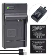 2x Battery for Panasonic Lumix DMC-FS1 DMC-FS2 DMC-FC01 CGA-S005E +Charger