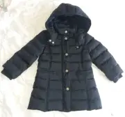 ARMANI Baby Infant Toddler Girl Long Black Winter Puffer Jacket (24 Months)