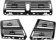 LHD RHD Front Central Left Right Rear Air Conditioning AC Vent Grille Outlet Cover Compatible for BMW X5 X6 E70 E71 E72 2007-2013(Front 3PCS Set)