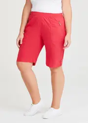 [Virtuelle] Taking Shape Zip Pocket Cargo Short Size 16 in Geranium, Viscose - Plus Size Women's Clothing Geranium