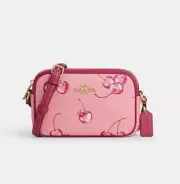 ☂️Coach☄️MINI☄️Jamie Camera Bag With Cherry Print CR173 NWT