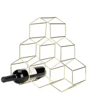 Viski Gold Geo Wine Rack