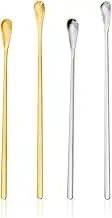 NILLOS Coffee Stirrers Spoon, 4 PCS Stainless Steel Coffee Stirring Spoon for Hot Tea, Cocktail, Coffee, Mixing (Gold & Silver)
