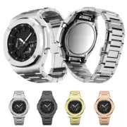 For Casio For G-Shock GA2100/GA2110 MOD Kit Metal Steel Bezel Case Strap