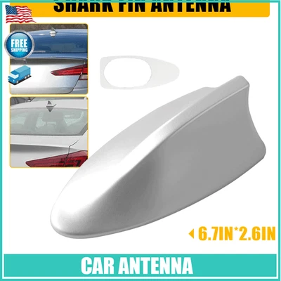 For 2015-2019 Hyundai Ebony Sonata-Elantra Shark Fin Antenna Roof Cover Silver A (for: Hyundai)