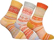 [Simply Essentials] Womens/Ladies Alpaca Wool Blend Nordic Socks (Pack Of 3)