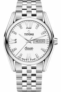 在飛比找樂天市場購物網優惠-TITONI 梅花錶 空中霸王系列 機械腕錶(93709S-