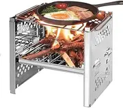 Barbecue Grill Multi-function Griller Fire Pit, Folding Barbecue Shelf, Barbecue Stove for Outdoor Cooking Camping Beach Traveling Picnic Backyard Barbecue Stove