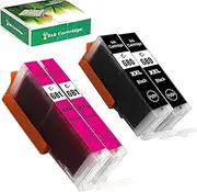 [TAAUS] 4-Pack High Yield Ink Cartridges Compatible with Canon PGI-680XXL CLI-681XXL - 2 Black, 2 Magenta, for PIXMA TR7560, TR8560, TR8660, TS6160, TS8260, TS9160, TS9560, TS706