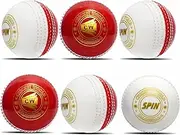CW Spin Cricket Practice Ball Bat Freindly Home Back Garden Balls Pack of 6