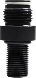 Aswalling 1 PCS 5/8-18UNF to G1/2-14 Quick-Disconnect Plug Adapter Cylinder Valve Cylinder Valve Door Universal Black with Sealing O-Ring