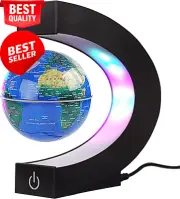 Magnetic Levitation Floating Globe with LED Light – Cool Tech Gift for All Ages.