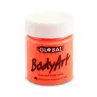 Fluoro Orange Face Paint 45ml Global Facepaint Costume Rave Neon Glow in Dark