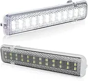 D-Lumina LED Rear Door Lights Interior Door Reflector Panel for Chevy Silverado GMC Sierra 1500 2500 3500 Suburban Avalanche Tahoe Yukon XL, Clear Lens Courtesy Door Light Cover 6000K White, Pack of 2