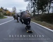 Downhill Skateboarding Motivational Poster Print Determination Kids Room Decor
