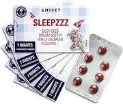 [SLEEPZZZ] Melatonin Free Sleep Supplement, 35 Tablets (5-Pack) - Magnesium Glycinate Alternative, Melatonin Gummies Alternative, Sleep Aid with Valerian, Hop and Gentian, Sleep Tablets for Adults