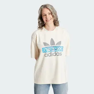 adidas 上衣 女款 短袖上衣 運動 三葉草 亞規 TEE KS 米白 IU4760