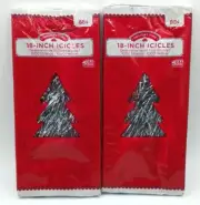 New 2000 Strands CHRISTMAS Tree Tinsel Silver 18" ICICLES