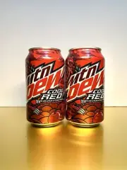〽️ New Limited Edition Mountain Dew Code Red Cherry Flavored Soda (2 Cans)