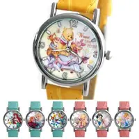 在飛比找森森購物網優惠-Disney 迪士尼 公主系列與可愛小熊維尼亮彩壓紋皮帶錶