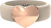 [Rinfit] Womens Silicone Wedding Ring with Stainless Steel Heart - Silicone Engagement Ring for Women - Heart Collection - U.S. Design Patent Pending
