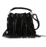 yves saint laurent Emmanuele Chain Suede Bucket Bag