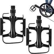 Flat Pedals,2 Pack Road Bike Pedals | Non-Slip Cleats, Lightweight Plate Foot Pegs, Cycling Accessories for Mountain City Touring Bikes