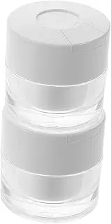 Healeved 2pcs Dispensable Cream Bottles Lip Gloss Lip Mask Mini Jars with Lids Condiment Containers with Lids Pump Bottle Dispenser Lotion Bottle with Pump Airless Pump Jar Abs