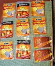 9 Pair - HOTHANDS & GRABBER TOE WARMERS Air Activated Natural Heat *SEALED