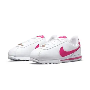 【NIKE 耐吉】Cortez Basic SL GS 女鞋 大童 白桃紅色 阿甘鞋 復古鞋 經典 休閒鞋 904764-109