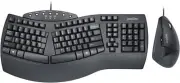 Perixx PERIDUO-512B US, Wired Ergonomic Keyboard and Vertical Mouse Combo - USB