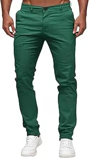 [Generic] Mens Golf Dress Pants Stretch Slim Fit Work Pants Flat Front Lightweight Business Casual Travel Slacks with Pockets