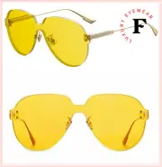 CHRISTIAN DIOR DiorColorQuake2 Yellow Oversized Aviator Sunglasses ColorQuake 2