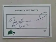 JEFF HAMMOND AUSTRALIA CRICKET SIGNED IN PERSON TEST CARD "BUY GENUINE"