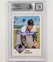 Don Larsen signed 2003 Topps Retired Signatures #110 card BGS BAS 10 auto