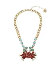 $78 BETSEY JOHNSON CRAB NECKLACE BP1M