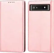 for Google Pixel 6A Case Leather Wallet with Credit Card Holder Cash Slot SunYoo Flip Cover Drop Protection Shockproof Stand Magnetic Folio Women Men Her Purse for Google Pixel6A Pink