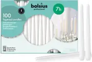 BOLSIUS White Taper Candles 100 Count Bulk Pack - 10 Inch 100 Count,