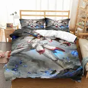 v2214 Bed Sheets Darling in the Franxx Duvet Cover Set King Queen Double Full Twin Single Size Bed Linen Set 3-Piece Bedding Set (1 Duvet Cover + 2 Pi