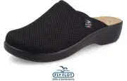 Fly Flot Shoes Italy 5368 slip on soft comfort slides Fly Flot T5368 FE Black
