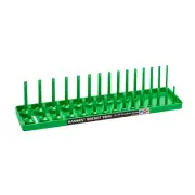 Hansen 3/8" Socket Organizer Tray Holder Metric MM Standard Deep USA Green