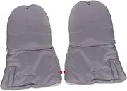 TEMPNAP 1pair Warm Fleece Gloves for Stroller Windproof Hand Warmers for Grip Comfortable Fit for Prams Pushchairs Grey