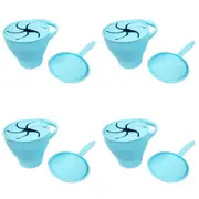 4x Cuddle Bug Baby/Toddler Feeding Silicone Collapsible Snack Spinner Cup 320ml