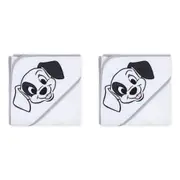 2x Disney Dogs Print Cuddly Soft Hooded Bath Towel Infant/Baby Nursery Decor