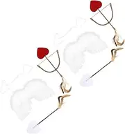 BESTYASH 10pcs Cupid Bow Arrow Wings Set for Kids Angel Costume Props for Boys and Girls Valentine's Day Photo Accessories