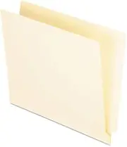 Straight Cut End Tab Folders, One Ply, Straight Cut, Letter, Manila, 100/Box