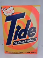 Tide Detergent Giant 3lbs 1.25oz Sized Unopened Box 1960's Vintage