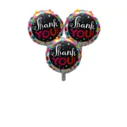 Thank You Mylar Balloon Set – 3 Pack Foil Balloons for Celebrations Appreciation
